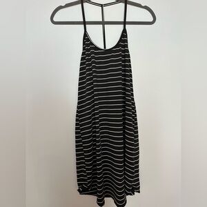 SHEIN Black and White Striped Midi Dress